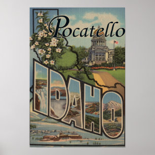Pôster Pocatello, Idaho - Cenas em Larga Letra