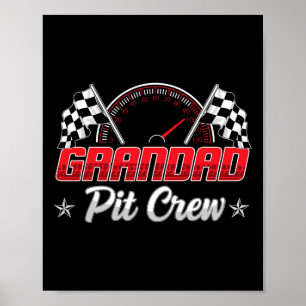 Poster Poço de vovô da família Race Car Festa de aniversá