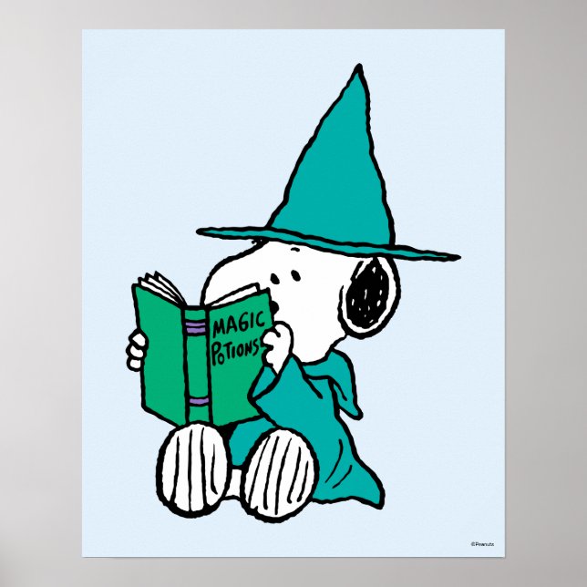 Poster Poções Mágicas de Halloween do Snoopy Peanuts (Frente)