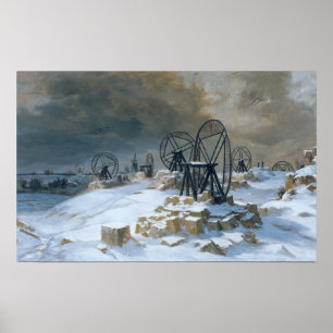 Pôster Poços em Gentilly na neve, 1879