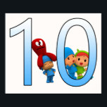 Poster Pocoyo funny kids birthday 10th boy and girlcostum<br><div class="desc">Pocoyo funny kids birthday 10th boy and girlcostum number Poster Anime Cartoon Comic Fiction Manga</div>