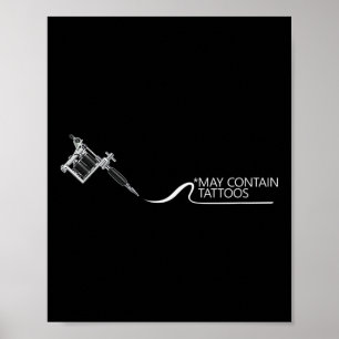 Poster Pode Conter Tatuador de Tatuagem de Tinta