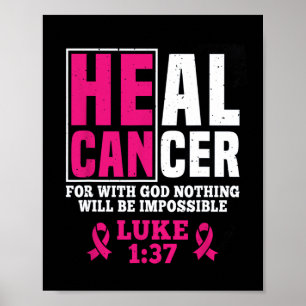 Poster Pode Curar Cancer Porque Com Deus Nada Será Impos