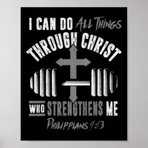 Poster Pode Fazer Todas as Coisas Cristão Jesus Fisicultu