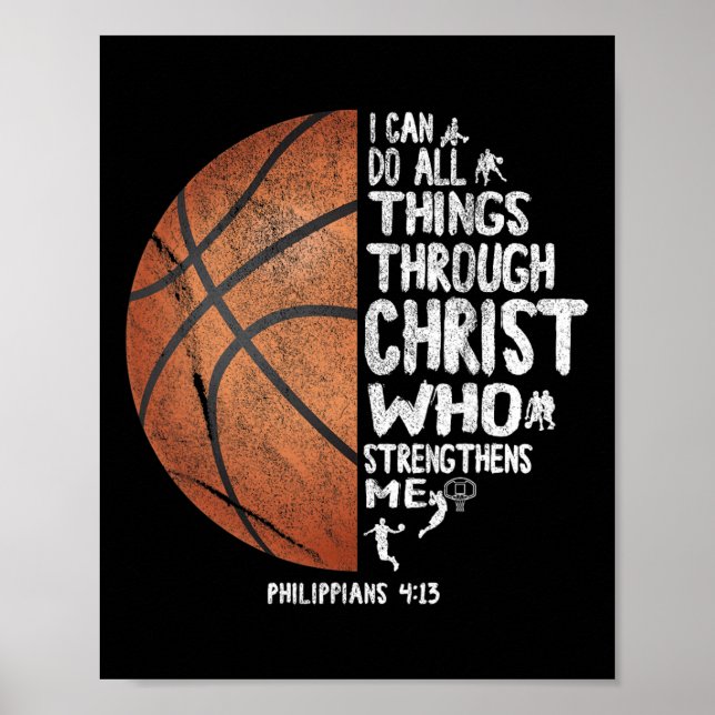Poster Pode Fazer Tudo Através Do Cristo Philippians 413  (Frente)