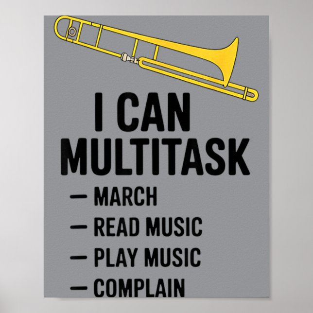 Poster Pode Multitarefa Presente Engraçado de Banda Marci (Frente)