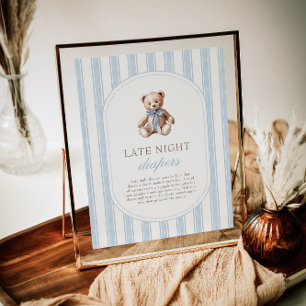 Poster Podemos Aguardar O Sinal De Jogo De Fraldas Noturn