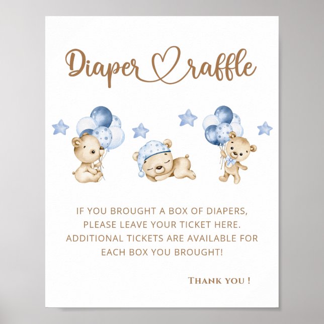 Poster Podemos esperar fralda rifa (Frente)