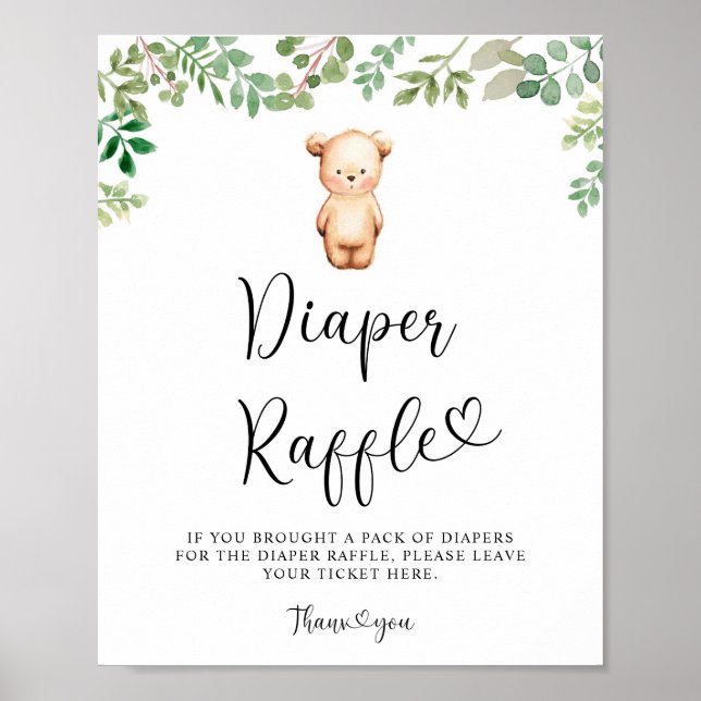 Poster Podemos esperar fralda rifa (Frente)