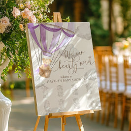 Poster Podemos Esperar Lilac Chá de fraldas Sentado