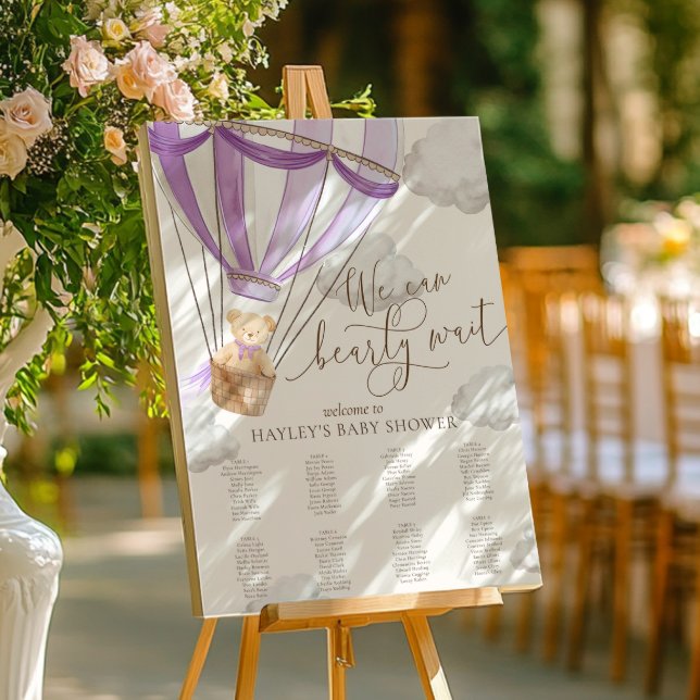 Poster Podemos Esperar Lilac Chá de fraldas Sentado (Criador carregado)