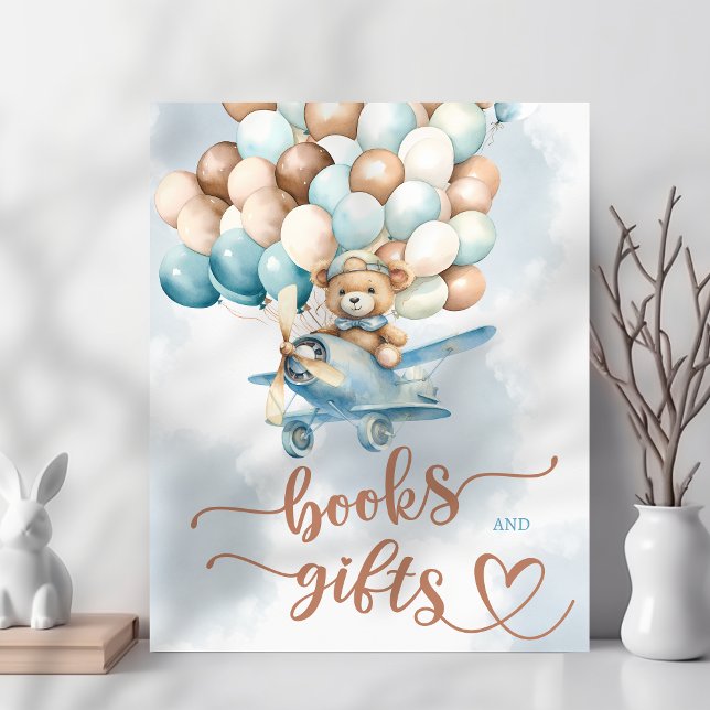 Pôster Podemos Esperar! Livros e presentes de chás de fra (We can bearly wait baby shower poster for books and gift table)