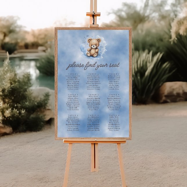 Poster Podemos Esperar O Chá de fraldas Azul. (Criador carregado)