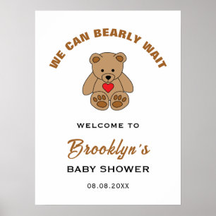 Poster Podemos Esperar O Chá de fraldas Do Urso De Teddy