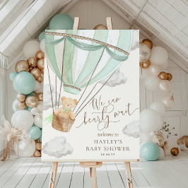 Poster Podemos Esperar O Chá de fraldas Verde Da Casa