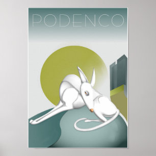 Poster Podenco deco personalizável