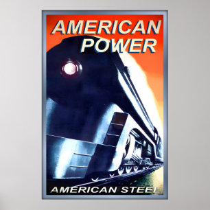 Poster PODER AMERICANO American Steel -Vapor Aerodinâmico
