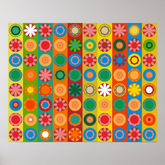 Poster Poder das Flores em Fileiras (Frente)