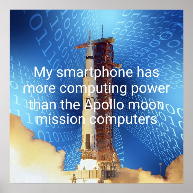 Poster Poder de Computação do Apollo 11 (Frente)