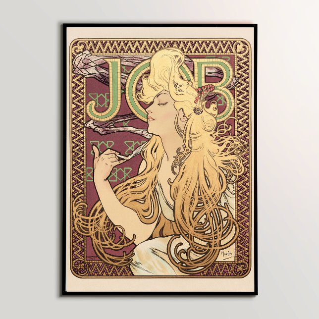 Poster Poder do eterno do 'Cargo' (1896) por Alphonse Muc ("From Mythology to Masterpiece: Decoding the Rich Symbolism in 'Job' (1896) by Alphonse Mucha")
