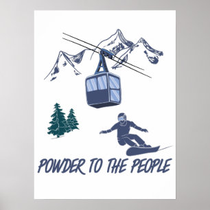 Poster Poder do Snowboarder para o Servidor de Esqui do P