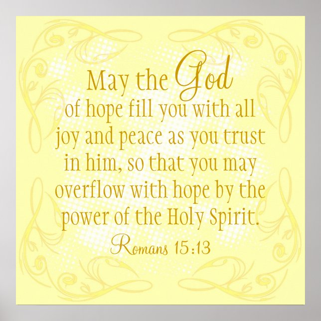 Poster Poder do verso da bíblia Espírito Santo (Frente)