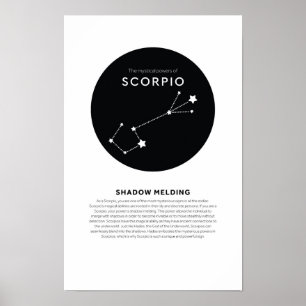 Poster Poder Místico da Astrologia Escorpiana - Estrela Z