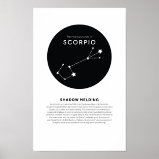 Poster Poder Místico da Astrologia Escorpiana - Estrela Z