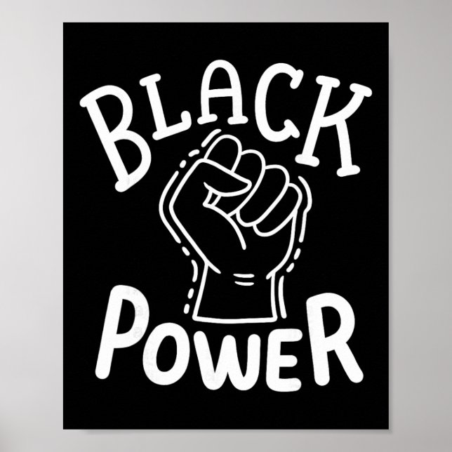 Poster Poder Negro Direitos Civis Orgulho Afro-Americano  (Frente)