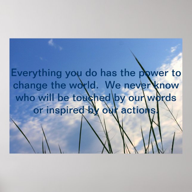 Poster Poder para mudar o mundo. (Frente)