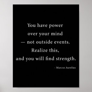 Poster Poder sobre sua mente Marcus Aurelius Stoic Filoso