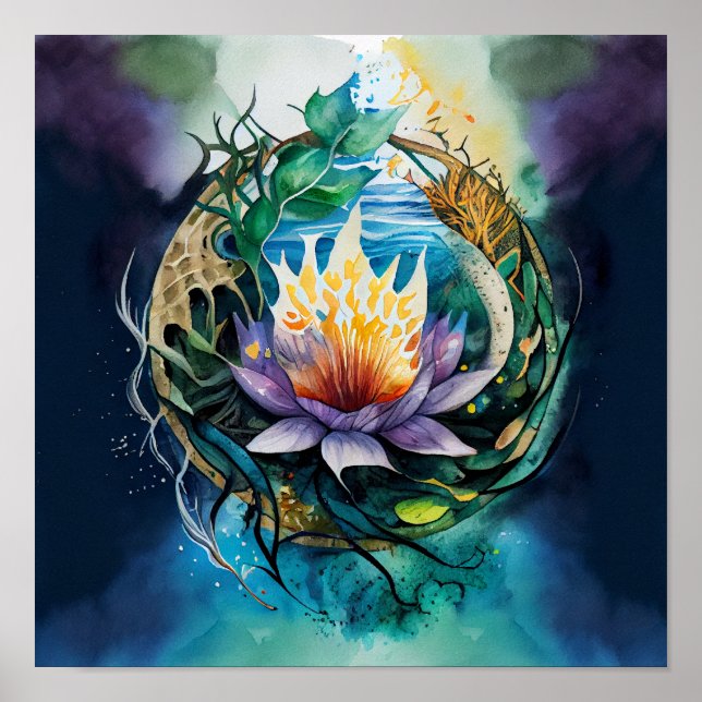 Poster poderes curativos de imersão na natureza (Frente)