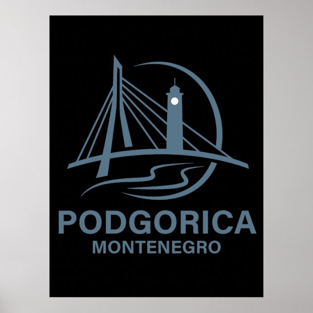 Poster Podgorica Montenegro Europa (Frente)