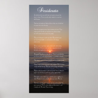 PÔSTER POEM DESIDERATA