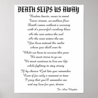 Poster Poema A MORTE NOS ESCAPA