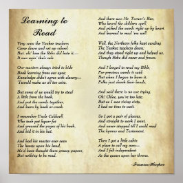 Poster Poema Africano Aprendendo a Ler