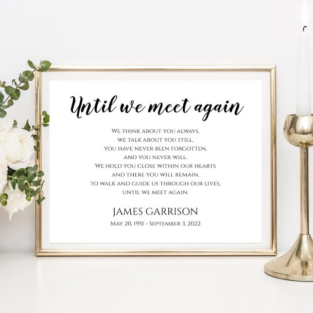 Poster Poema Até Nos Encontrarmos de Novo Celebração de V (Criador carregado)