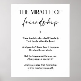 Poster Poema de amizade, presente de inspiração de amigo,