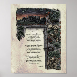 Poster Poema de Arte Vitoriano Hardy "Lyonnesse" 8x10