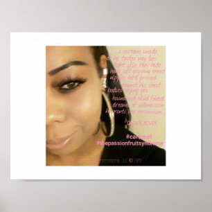 Pôster Poema de Beijo de Couro Negro por Ahsek Novel