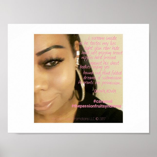 Pôster Poema de Beijo de Couro Negro por Ahsek Novel (Frente)