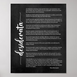 Poster Poema de Desiderata por Max Ehrmann Black and Whit