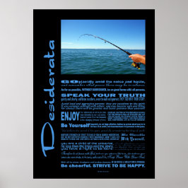 Poster Poema De Desiderata Que Pesca No Meio Do Oceano