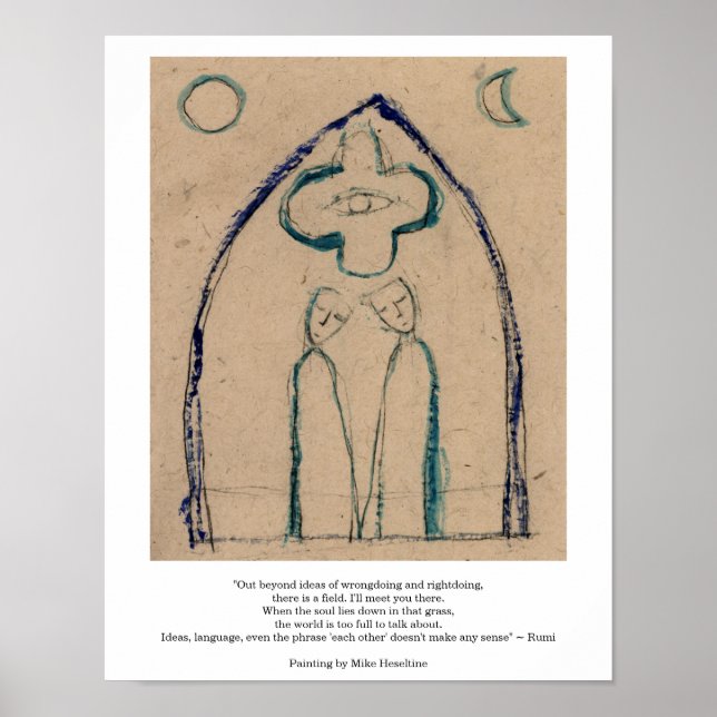 Poster Poema de fora do que as ideias de Rumi (Frente)