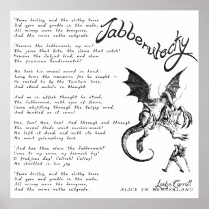 Poster Poema de Jabberwocky