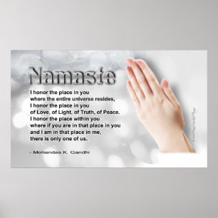 Pôster Poema de Namaste (que honra o dia global do