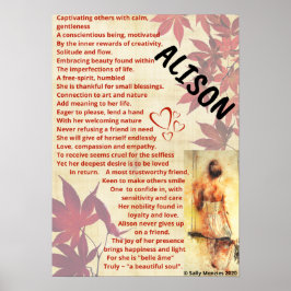 Poster Poema de Nome "Alison"