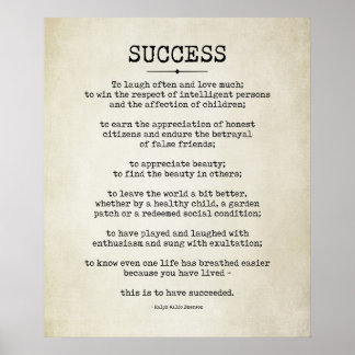 Poster Poema de Sucesso, Ralph Waldo Emerson