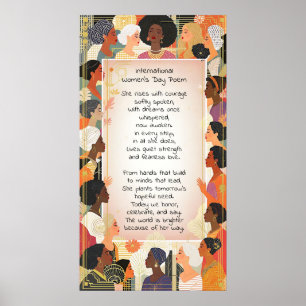 Poster Poema do Dia Internacional da Mulher