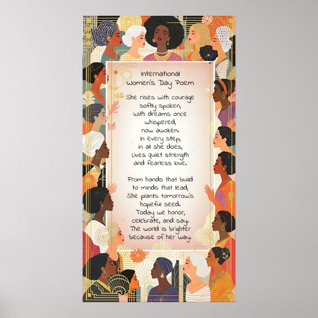 Poster Poema do Dia Internacional da Mulher (Frente)